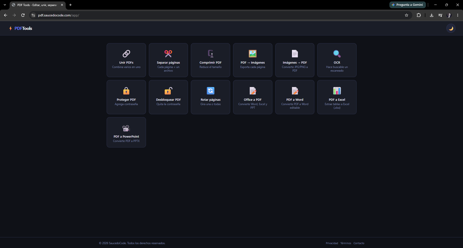 PDF Tools — Aplicación